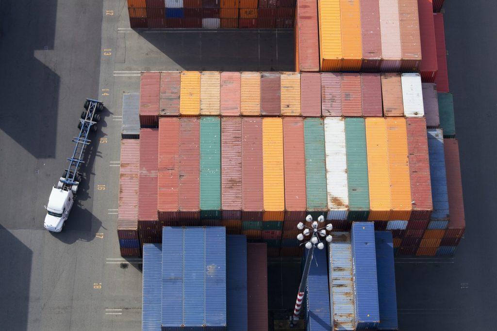 45619,Shipping Containers and Semi Truck