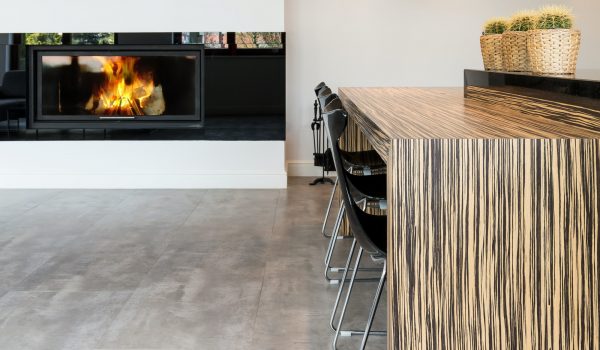 Modern room with eating bar